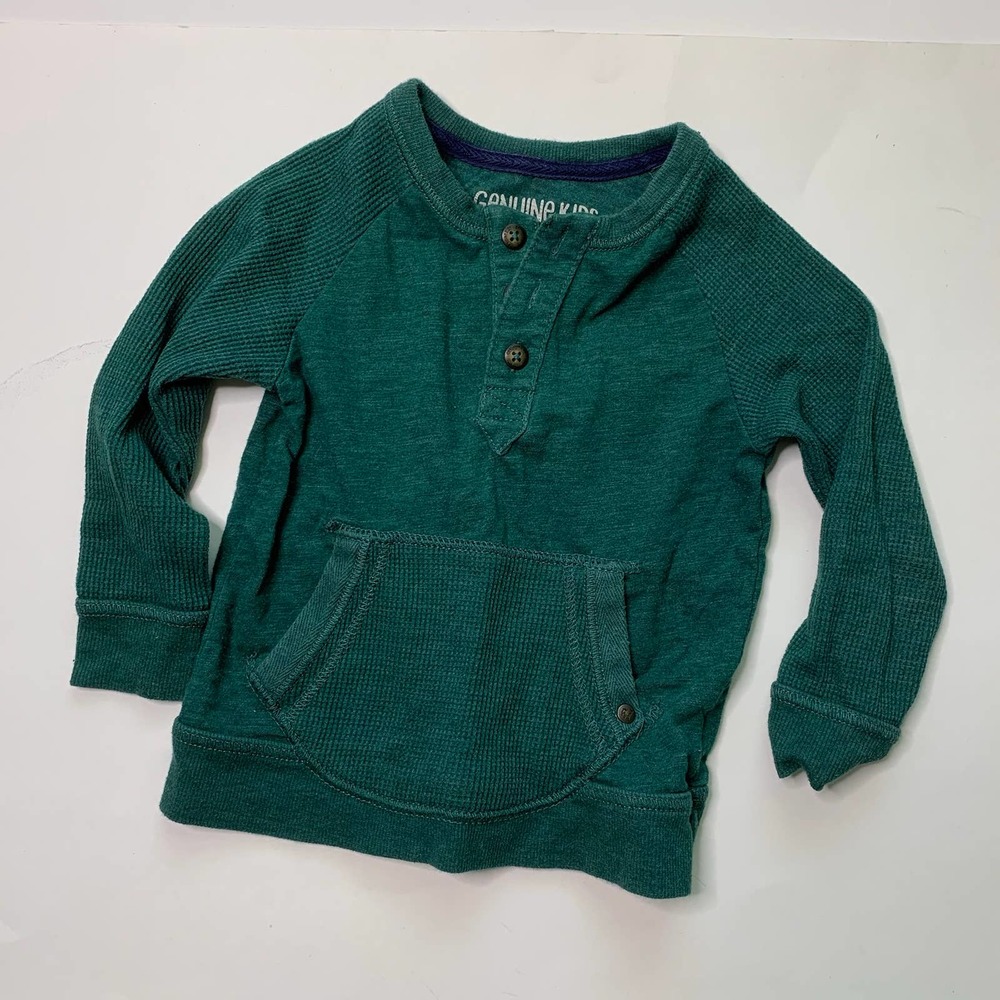geniune kids oshkosh green long sleeve top